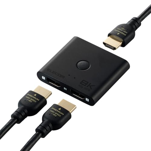Amazon.co.jp: エレコム HDMI 切替器 8K 60Hz 2入力1出力 双方向